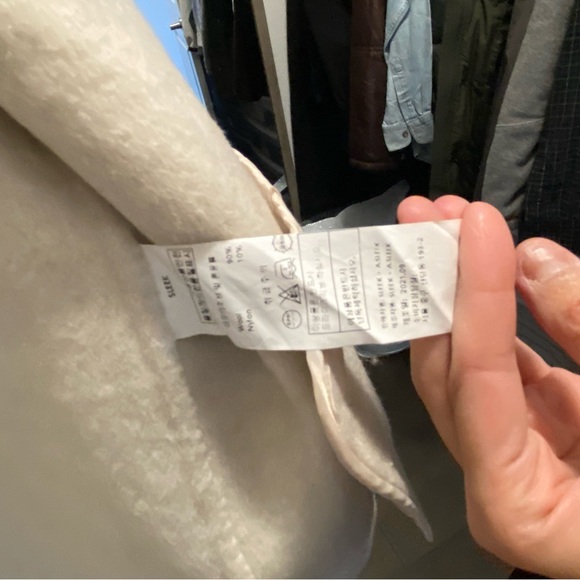 Handmade cool coat in beige 90% wool - Picture 5 of 7